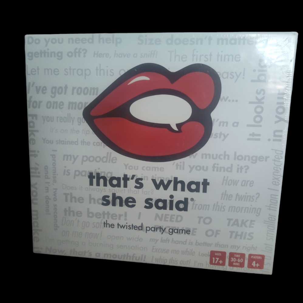 That's what she said the twisted party game